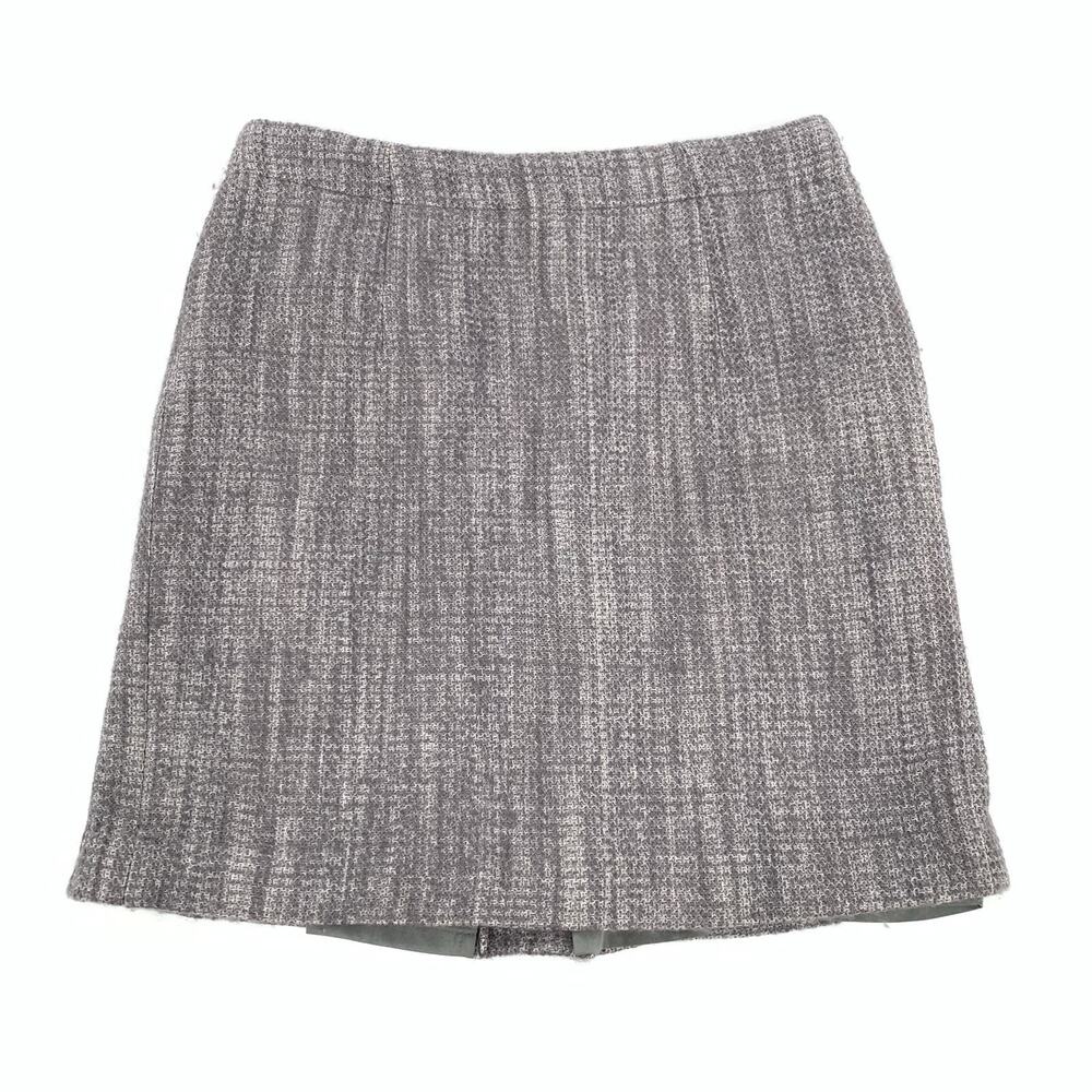 Banana Republic Wool Blend Short Dress Skirt Size 6 Womens Dark Gray Career S